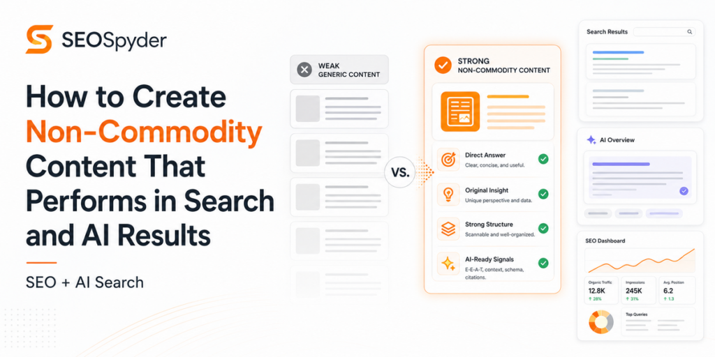Non Commodity Content: Create Pages That Rank in AI Search