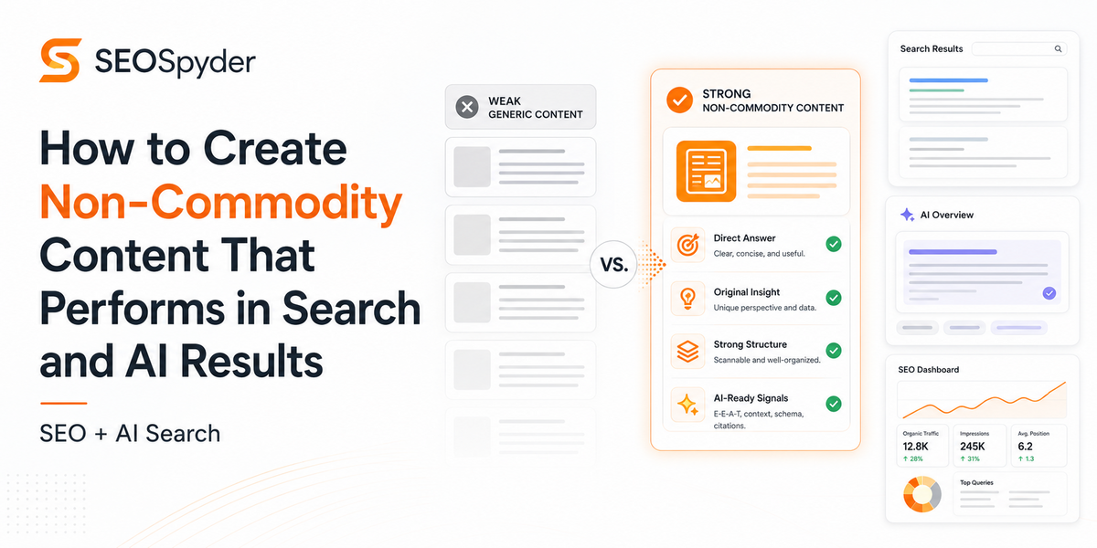 Non Commodity Content: Create Pages That Rank in AI Search
